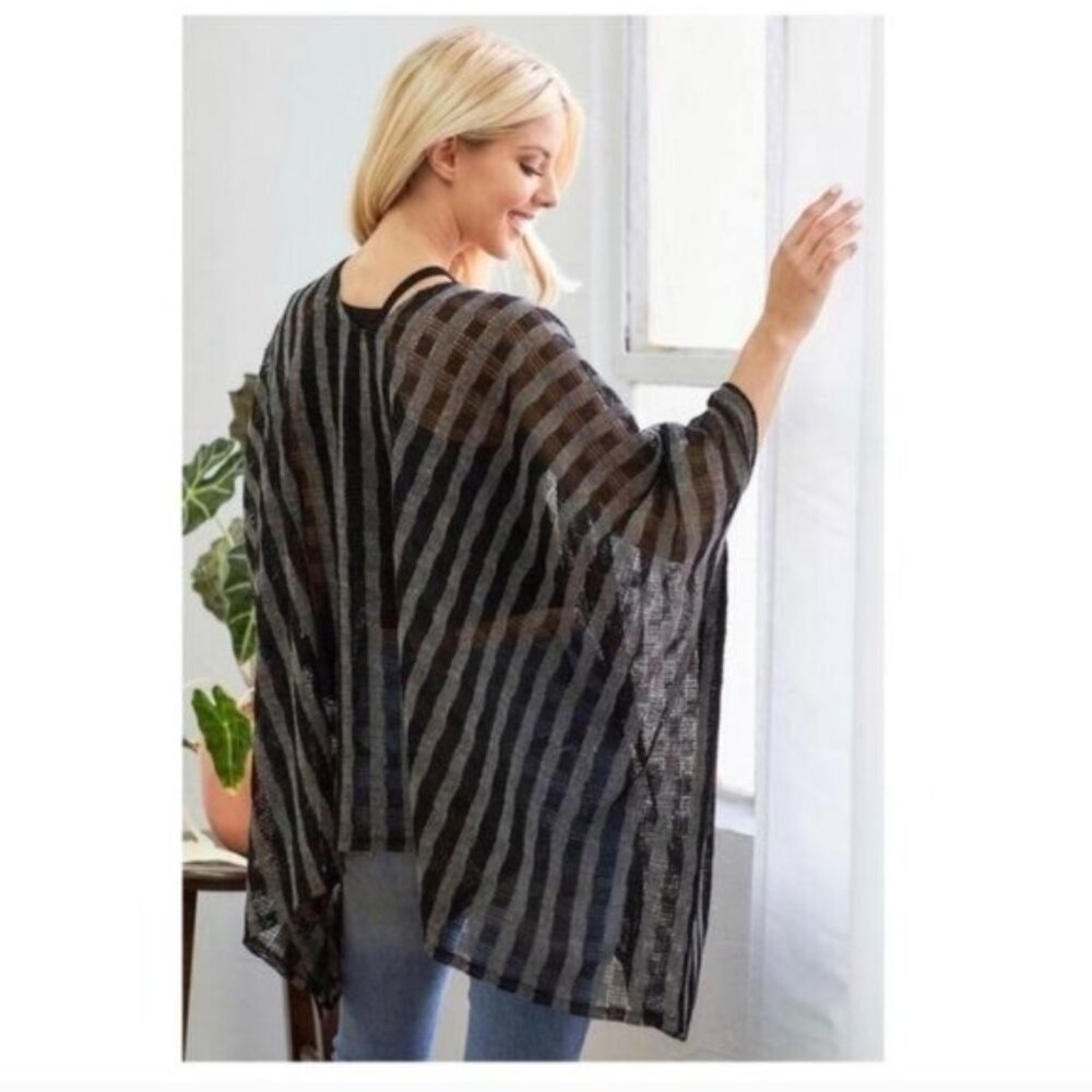 MESH SHAWL CARDIGAN-NEW-